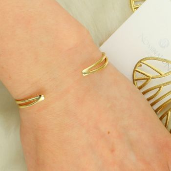 Srebrna bransoletka sztywna z 3 cyrkoniami ✨ Regulowana i elegancka biżuteria damska, idealna na prezent i do codziennych stylizacji (1).jpg